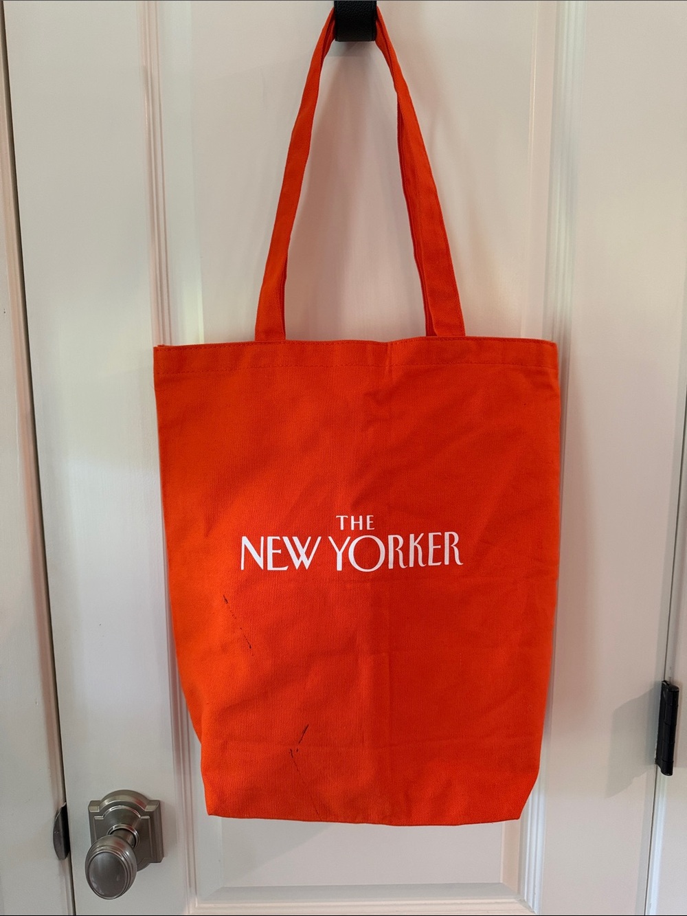 The New Yorker Canvas Tote Bag-Orange-Used-Marks